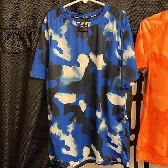 Russell XXL size 18 youth boys set of 2 camo shirts. - Picture 2 of 9